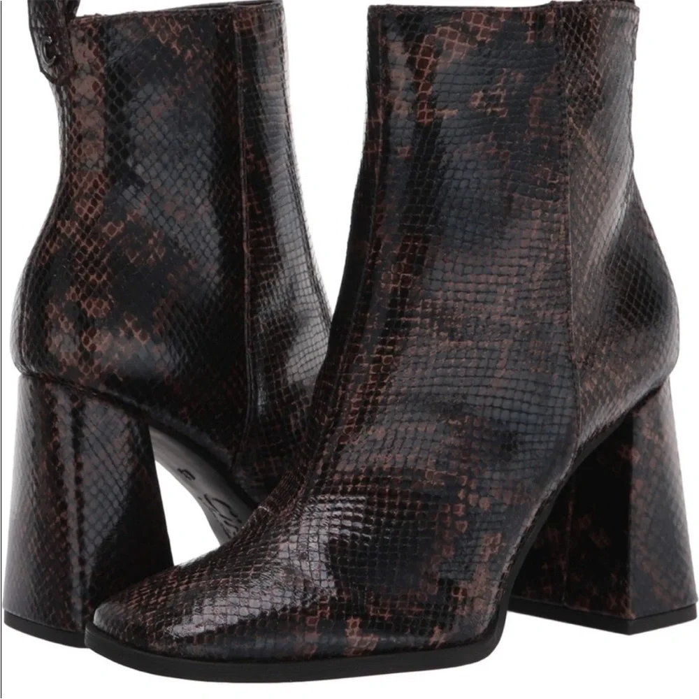 Sam Edelman Brown Snakeskin heeled boots - Picture 2 of 5